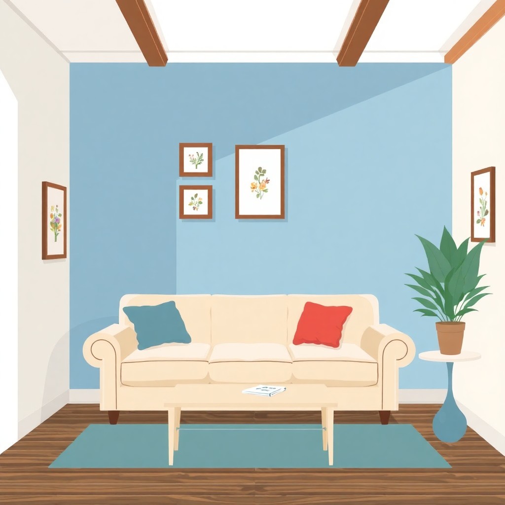 Diseño interior de salón moderno